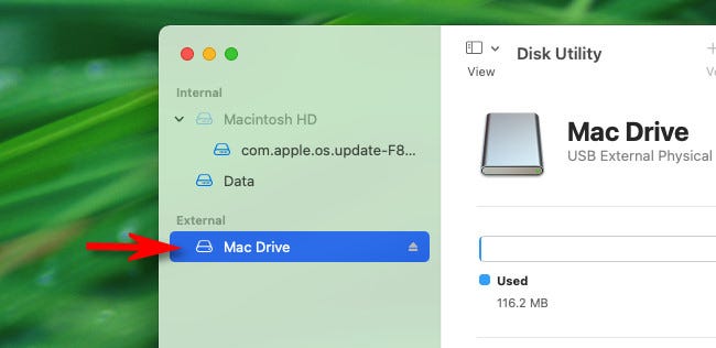 view a usb formatted for mac